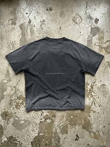T-shirt personnalisé en coton 300 GSM, coupe oversize, col rond, imprimé graphique, t-shirt lourd à manches courtes, streetwear, effet vieilli, pour homme - Product Image 3