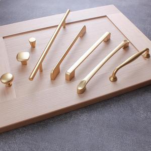 Trung Quốc Phong Cách Bắc Âu Vàng Tủ Xử Lý Ngăn Kéo Tay Nắm Nhà Bếp Tủ Cửa Nhôm Kéo Đồ Nội Thất Xử Lý - Product Image 4