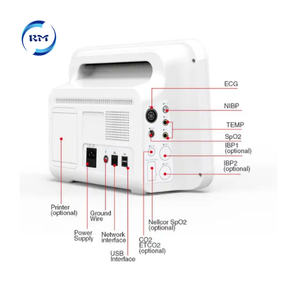 Rayman Veterinary Pet Multi-parâmetro Monitor 12,1 polegadas Touch Screen Vet Animal portátil ICU Vital Signs Monitor - Product Image 5