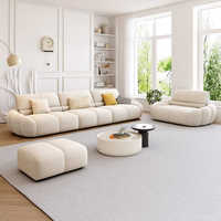 Canapé en tissu Pumpkin Puff, style rétro français, couleur crème, pour petit appartement, salon, nouveau canapé droit vert
