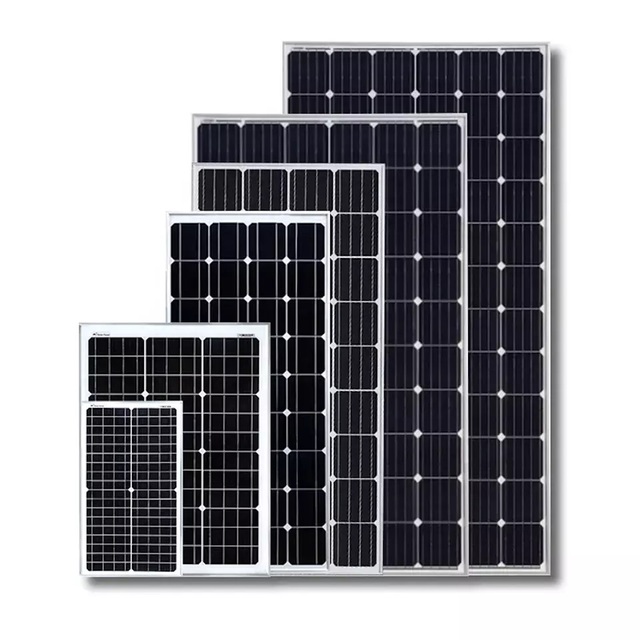 12V 24V 10W-300W High Efficiency 18-20% 25-Year Warranty Monocrystalline Silicon Solar Panel