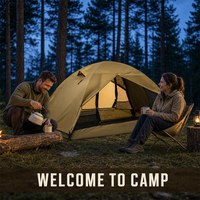 Tente de randonnée ultralégère portable à double couche, imperméable et coupe-vent, pour le trekking et le camping en extérieur, idéale pour les séjours de nuit.