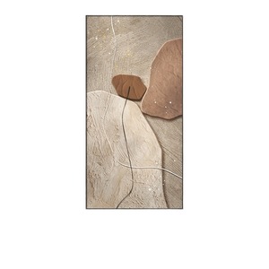 Art mural abstrait minimaliste moderne, impression sur toile huilée, cadre rectangulaire noir, décoration pour entrée, couloir, salon - Product Image 5