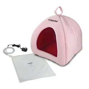 Hot Selling Portable Cave For Your Cat and Dogs 15in.x15in.x16in Indoor Velour Pet Bed Dome