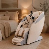Fauteuil de massage de luxe double 4D-Plus AI à gravité zéro avec rail flexible SL, inclinable, étirement thaïlandais, airbags corps entier, commande vocale, shiatsu