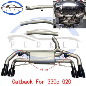 Sistema de escape Catback híbrido Valvetronic <span class=keywords><strong>330e</strong></span> G20 para <span class=keywords><strong>BMW</strong></span> <span class=keywords><strong>330e</strong></span> G20 2015 + FDK fábrica último diseño de escape con control remoto - Product Image 2