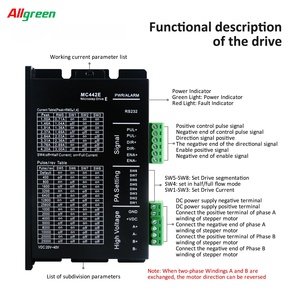 Contrôleur de moteur pas à pas à boucle ouverte DC Allgreen DC20V~40V 4.2A 200~25600ppr 2 phases Nema17 pour moteurs pas à pas à boucle ouverte DC - Product Image 4