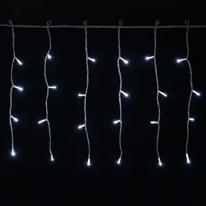 Ghirlanda di luci LED tipo carbone da incasso, alimentazione a 3 batterie AA, bianco opaco, 10m x 0,4m, ideale per decorazioni festive e - Product Image 2