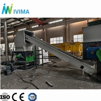 Línea de Reciclaje de Plástico Ivima, Máquina Automática de Reciclaje de Cuero/Papel Tapiz de PVC de un Solo Eje para Separación