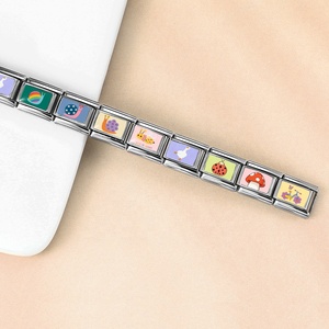 Bracelet modulaire de style italien à motif animalier mignon, en acier inoxydable électroplaqué, multifonctionnel, DIY, détachable - Product Image 2