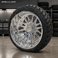 Velg Truk GL Custom Super Single Deep Concave Forged 22X12 22X14 24X14 26X16, Pelek Alloy Poles untuk Kendaraan Berat Pro