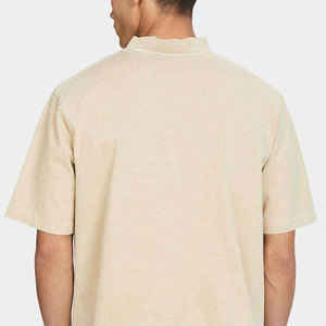 T-shirt uni oversize pour homme, style streetwear, coupe droite à épaules tombantes, en coton épais, coupe ample, pour l'été - Product Image 5