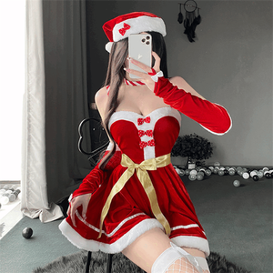 Disfraz <span class=keywords><strong>de</strong></span> <span class=keywords><strong>Conejita</strong></span> Sexy para Juego <span class=keywords><strong>de</strong></span> Roles, Uniforme Navideño, Vestido <span class=keywords><strong>de</strong></span> Terciopelo <span class=keywords><strong>de</strong></span> Mamá Noel, Disfraz <span class=keywords><strong>de</strong></span> Cosplay - Product Image 1