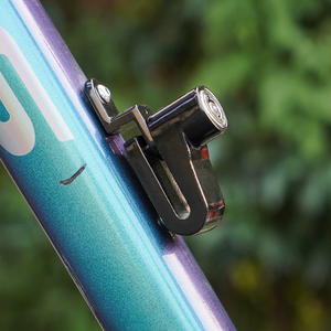 Bonne qualité vélo frein à disque serrure en plastique antivol serrure Portable moto pédalier serrure rappel cordon accessoires - Product Image 6