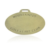 Étiquette de sac de golf personnalisée en métal de qualité supérieure, style antique bronze, pour membre de club de golf, accessoires de golf