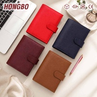 Hongbo meilleure vente cadeau de noël/bureau/école 23 couleurs or A6 doux litchi cuir budget classeur planificateur portefeuille avec personnalisé