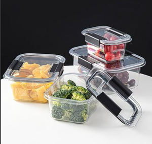 Organizador de despensa de alimentos, almacenamiento de nevera de cocina, caja fresca, contenedores de almacenamiento herméticos de plástico transparente con tapa - Product Image 5