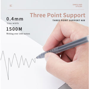 Bolígrafos de Gel de Punta Fina de 0.4 mm |   3 Colores (Negro/Rojo/Azul), 1500M de Longitud de Escritura, Cuerpo Transparente para Material de Oficina y Escolar - Product Image 4