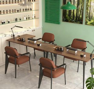 Prix extrêmement bon marché vente directe d'usine vente chaude Style rétro coin en bois bureau beauté table à ongles - Product Image 2