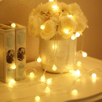 Guirlande lumineuse à boules en cuivre 10M 100 LED, IP44, 8 modes, lumières féériques, étanche, intérieur/extérieur, commande par bouton, Noël, mariage
