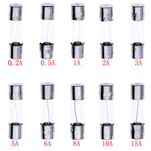 100 miếng cầu chì thủy tinh 5x20mm liên kết 10 loại hỗn hợp 0,2a ~ 15A kết hợp 100% cầu chì & cầu chì trong 1 hộp - Product Image 1