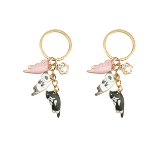 Tricolor <b>Cat</b> Keychain Zinc Alloy 3D Shape Portable Jewelry Accessory For Creative DIY <b>Gifts</b> - Product Image 1
