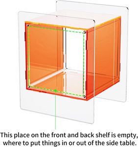 Bàn đầu giường <span class=keywords><strong>Acrylic</strong></span> đầy màu sắc với kệ lưu trữ mở, bàn bên rõ ràng cho phòng khách - Product Image 3