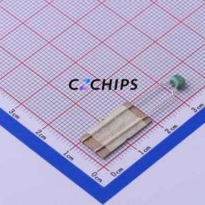 Condensador cerámico monolítico (MLCC) de montaje pasante CC4-0805-CG-100V-22pF-J.A, montaje pasante, paso de pines de 5.08 mm, 22 pF, 5%, 100 V - Product Image 1