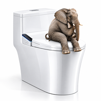 Bidet intelligent pour toilettes, lavage à l'eau chaude, siège chauffant, chasse d'eau automatique, céramique, monobloc