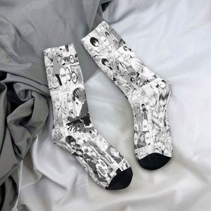 Chaussettes personnalisées imprimées Kawaii Darling in the Franxx Manga Collage pour hommes et femmes, chaussettes extensibles pour l'été, l'automne et l'hiver - Product Image 4