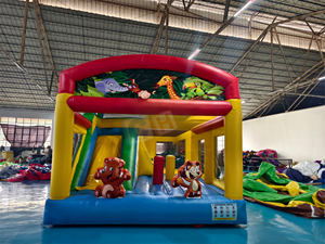 Casa de Brinco Comercial Grande para Exteriores, Divertida Casa de Brinco con Personajes de Dibujos Animados de Animales - Product Image 1