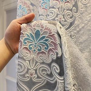 Vente directe d'usine : Rideaux de salon brodés de style européen personnalisables et rideaux occultants pour chambre à coucher - Product Image 6