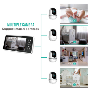 Máy Giám Sát Trẻ Em Không Dây 5 Inch Bán Chạy Máy Ảnh Giám Sát Trẻ Em <span class=keywords><strong>Video</strong></span> Âm Thanh Kỹ Thuật Số Màn Hình Em Bé - Product Image 3