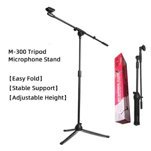 Günstiger Preis M-300 Metall Stativ Boden Faltbare Mic Support Stand Mikrofon halterung