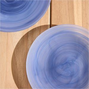 Vajilla Yug Glassware, Plato Redondo Único con Patrón en Espiral, Alabastro, Plato de Vidrio de Diferentes Colores - Product Image 4