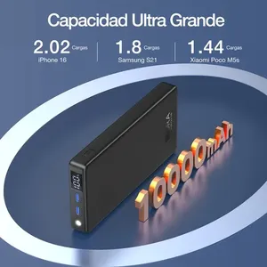 Stazione di Ricarica Portatile 10000mAh, Ricarica Rapida 22.5W in 1 Ora, Nera, 2 Uscite USB Tipo-C, Ricarica PD per Uso Esterno, Include Cavo da 30cm - Product Image 6