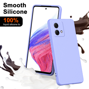 <span class=keywords><strong>Coque</strong></span> arrière en silicone pour Motorola Moto G04/G24/G34 5G, étui de téléphone luxueux en microfibre originale, respectueux de la peau - Product Image 2