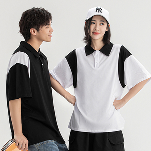 DOVEARK Custom 190G 2 bottoni da uomo M-3XL oversize Drop-spalla pesante 100% cotone contrasto colore Unisex <span class=keywords><strong>Polo</strong></span> da uomo - Product Image 2