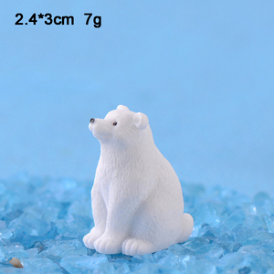 Miniatura de Oso Polar de Resina Simulada, Figuras Decorativas para Paisajes, Adornos de Oso Blanco de Dibujos Animados, Accesorios para Manualidades - Product Image 6