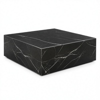 Table basse en marbre Nero Marquina haut de gamme, table en marbre naturel haut de gamme, table basse en pierre sur mesure, hôtel, villa