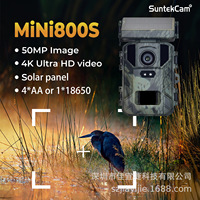 Nouvelle caméra infrarouge Suntek Mini800s pour sentiers, avec carte intégrée, 50MP/4K, alimentation solaire, étanche IP65, déclenchement rapide