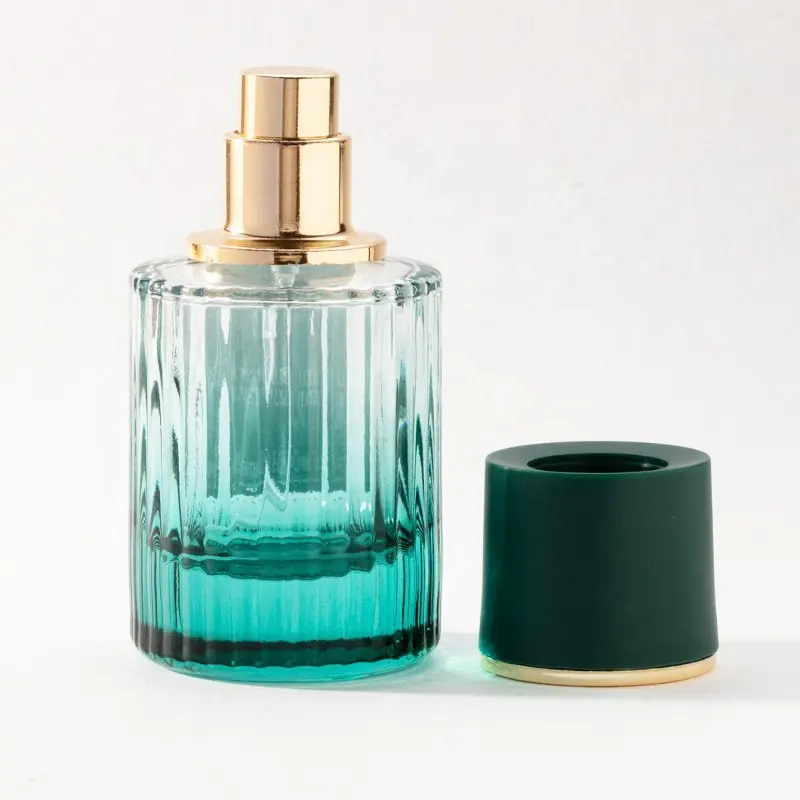 Neues Design Dicker Boden Grün 30ml Einzigartige High End Exotische Luxus Neuartige nachfüllbare Glas parfüm flasche