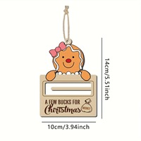 Porte-argent en bois MM pour Noël, pince à carte-cadeau pour sapin de Noël, cadeaux de fête, cadeaux de fin d'année, vente en gros d'usine