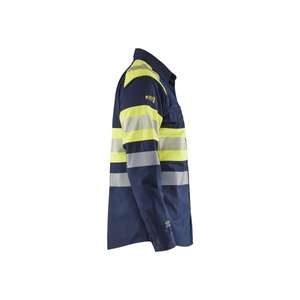 BLAKLADER - 322915178933S Multinorm <b>shirt</b> Hi-vis Navy blue/Yellow - EAN 7330509730126 <b>FLAME</b> RESISTANT WORKWEAR - Product Image 4