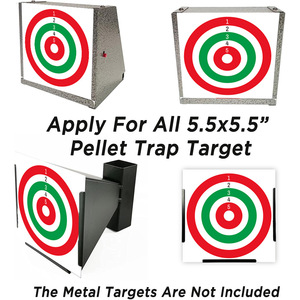 5.5x5.5Inch Red Green Circular <b>Shooting</b> Paper <b>Targets</b> 100pcs Indoor Outdoor Training High Visibility Bullseye Practice Accessory - Product Image 2