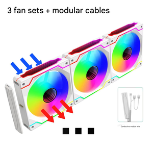 Ventiladores ARGB de 120 mm para PC Gaming de Escritorio, con Iluminación RGB y Conexión para Bloques de Construcción Mirror Pro - Product Image 4