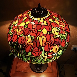 20-inch Tiffany Tulip Retro điện gang trần ánh sáng mái vòm lễ hội Đèn bàn cho đám cưới phòng khách nghiên cứu khách sạn - Product Image 3