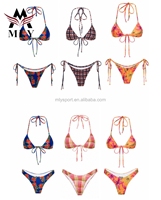 Mly Nieuwe Sexy Tweedelige Bikini Set Geribbeld Hot Private Label Badmode Badpakken Voor Dames