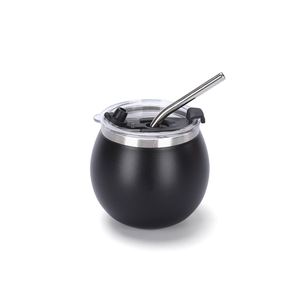 Factory Direct Supply Argentina Yerba Mate <b>Cup</b> Mini Egg Shape Tumbler 304 Stainless Steel Insulated <b>Cup</b> With <b>Straw</b> in Stock - Product Image 1