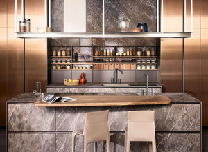 Set Completo di <span class=keywords><strong>Cucina</strong></span> Personalizzata Design Antico Mobili Modulari di Lusso con <span class=keywords><strong>Isola</strong></span> Piano di Lavoro <span class=keywords><strong>in</strong></span> Marmo Pannello Porta <span class=keywords><strong>in</strong></span> Acrilico - Product Image 3